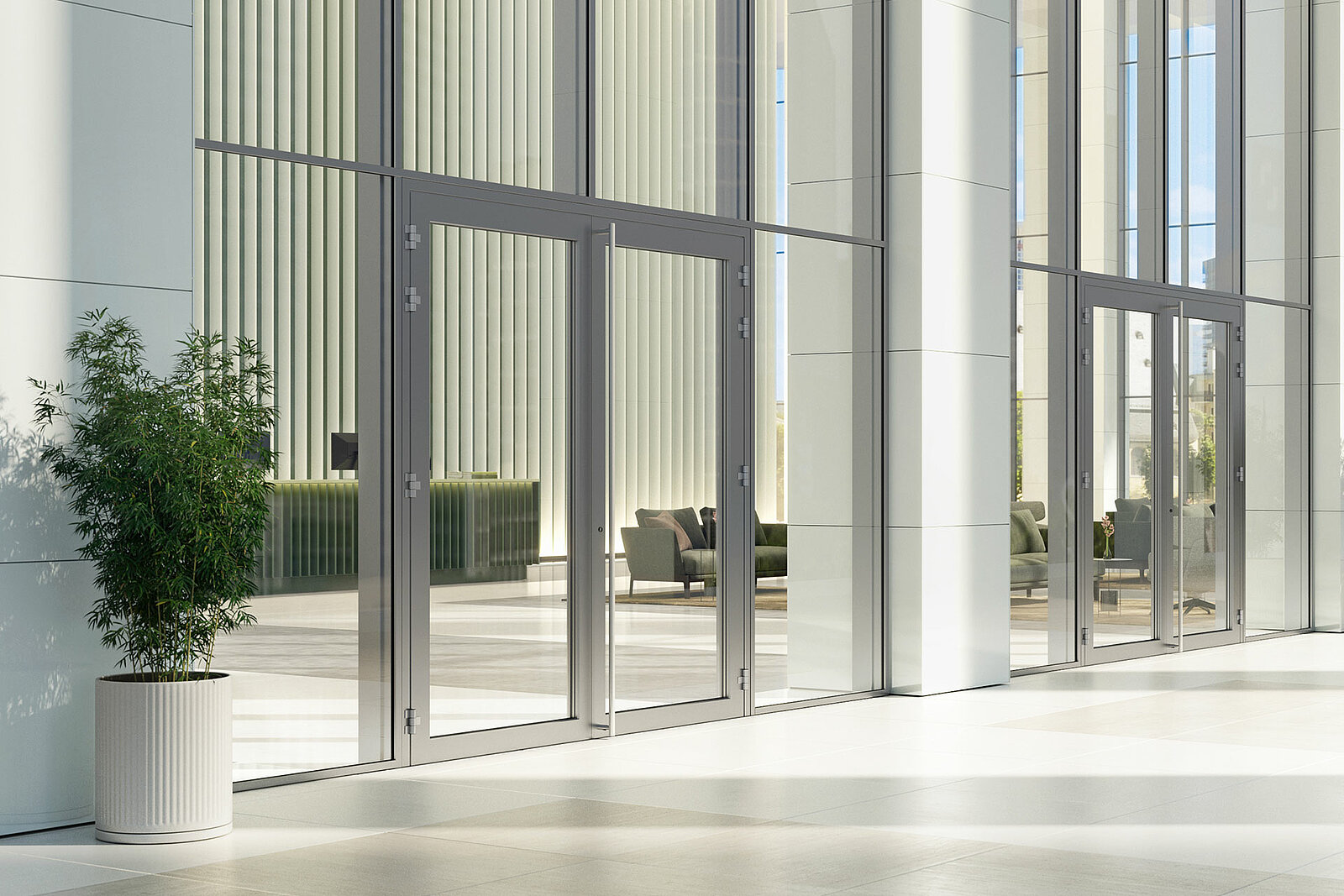 Objekttür im Schüco System